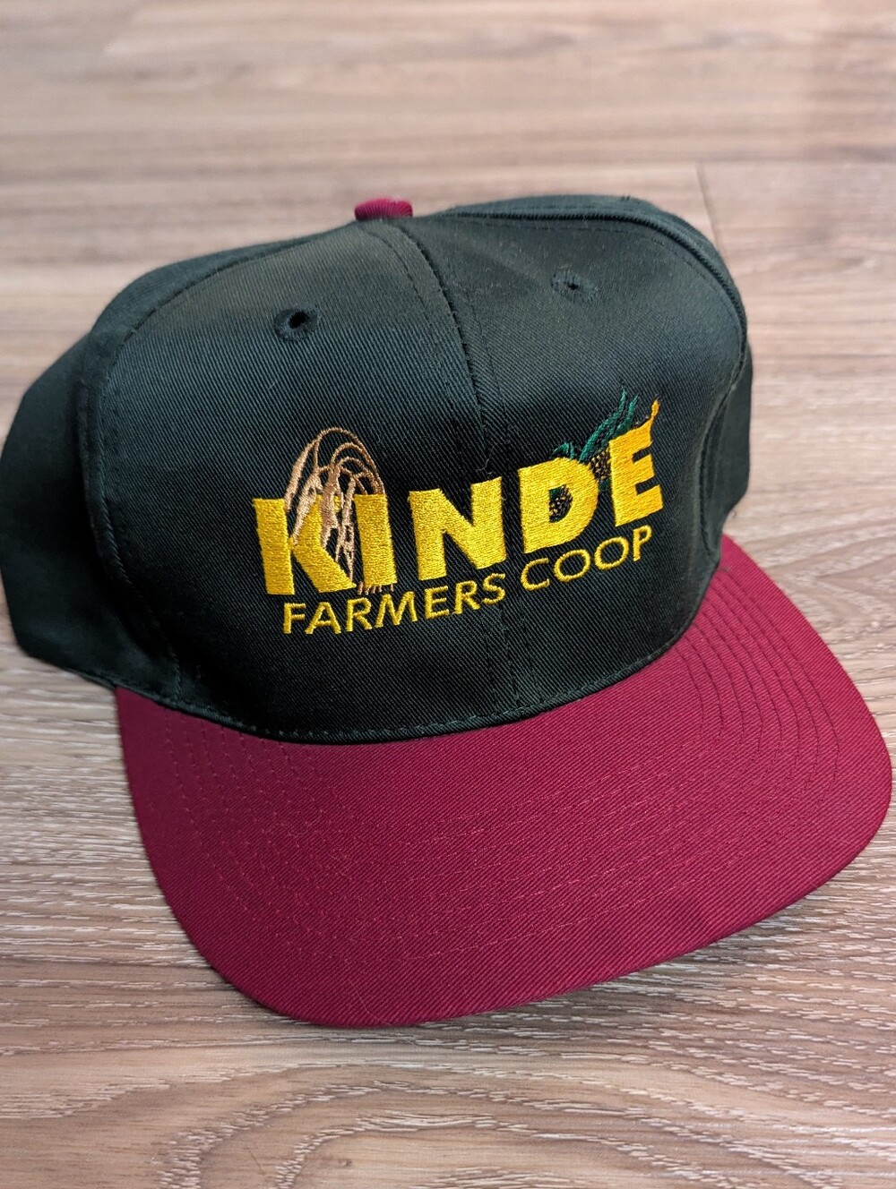 OTTO Vintage 90s Dark Green Burgundy Snapback Farm Logo Baseball Cap